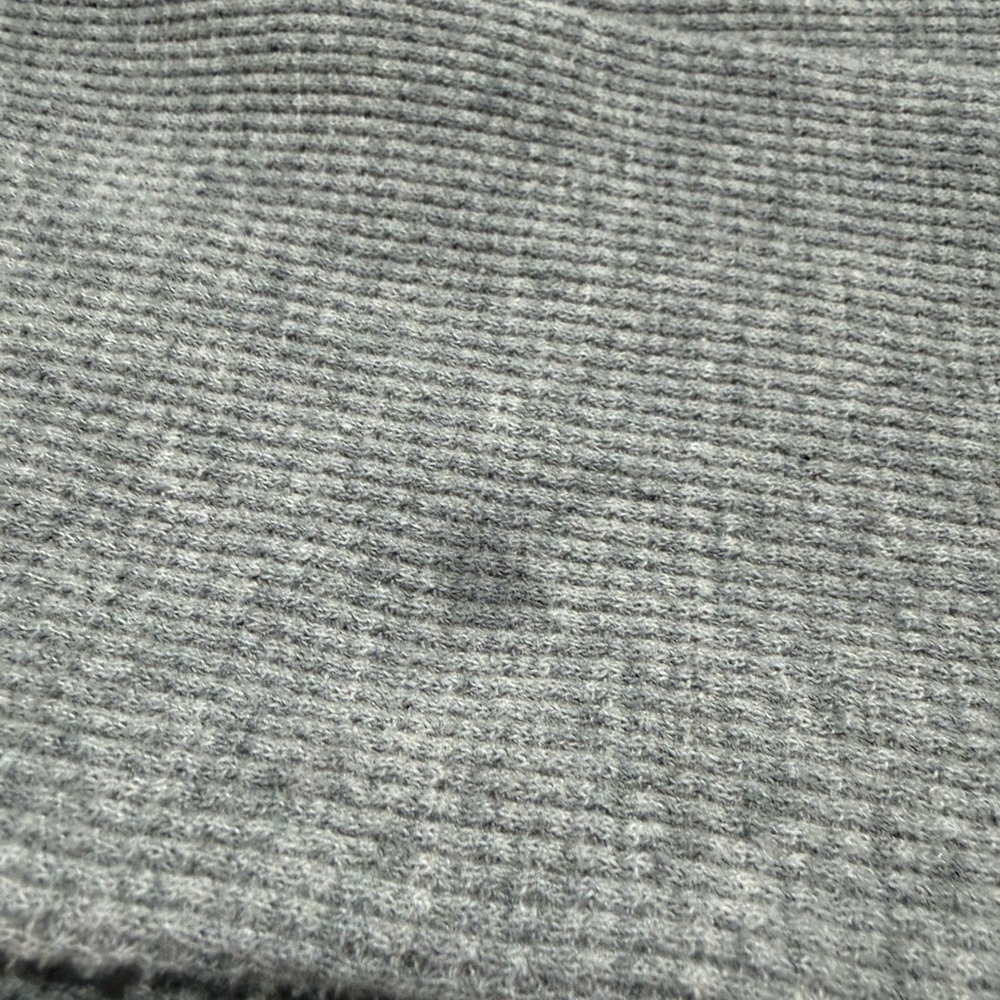 2/$25 TNA Gray Waffle Knit Long Sleeve Shirt with Turtleneck Drop Shoulder - Picture 8 of 8